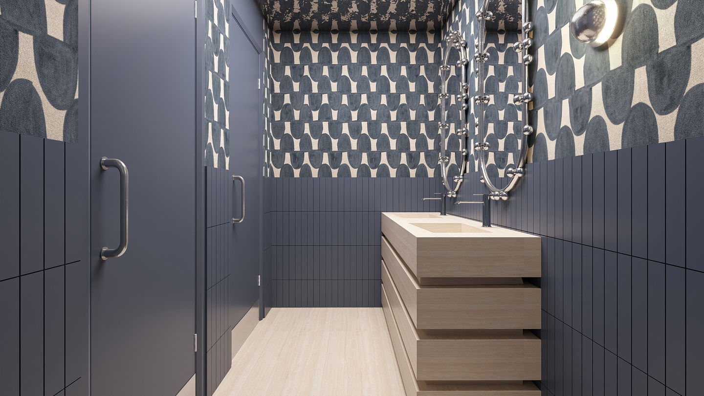 Lavabo alanı: doku, malzeme ve ışık uyumu